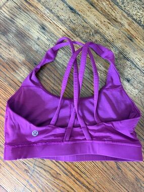lululemon athletica Strappy Back Sports Bra in Magenta Purple